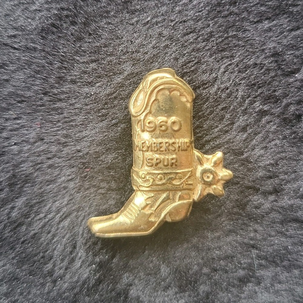 vintage 1960 American legion membership spur brass gold‎ tone
